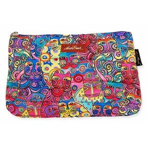 Laurel Burch Rainbow  Celebration~ #LB8502~Padded 12"x9" Clutch Bag~Cats~Large